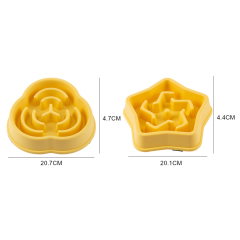 Manufacturer wholesale purple blue green yellow plastic slow feeder dog bowl star design