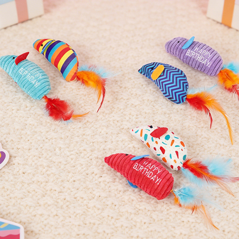 Wholesale Cute Catnip Mouse Shape Cat Plush Toys
