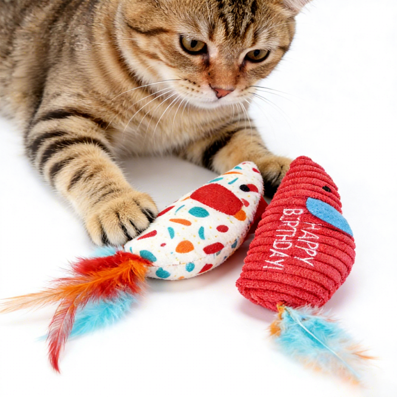 Wholesale Cute Catnip Mouse Shape Cat Plush Toys