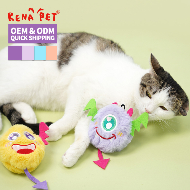 Manufacturer Wholesale Cute Squeaky Pet Cat Plush Toy