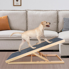 Manufacturer wholesale height adjustable foldable wooden dog ramp