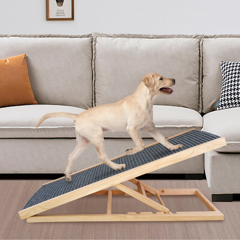 Manufacturer wholesale height adjustable foldable wooden dog ramp