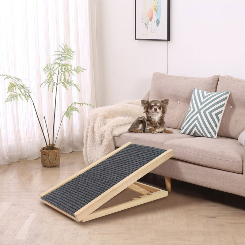 Manufacturer wholesale height adjustable foldable wooden dog ramp