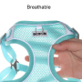 Manufacturer wholesale cheap breathable reflective stripe dog harness with leash set