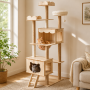 Wholesale Customized Beige Wood Large Cat Tree Tower