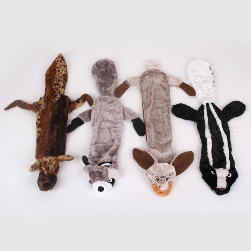 Manufacturer wholesale multi-animals corduroy bear tiger lion dog squeaky plush toys