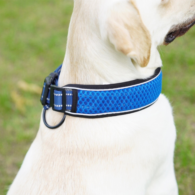 Manufacturer wholesale breathable dog collar with reflective light strip