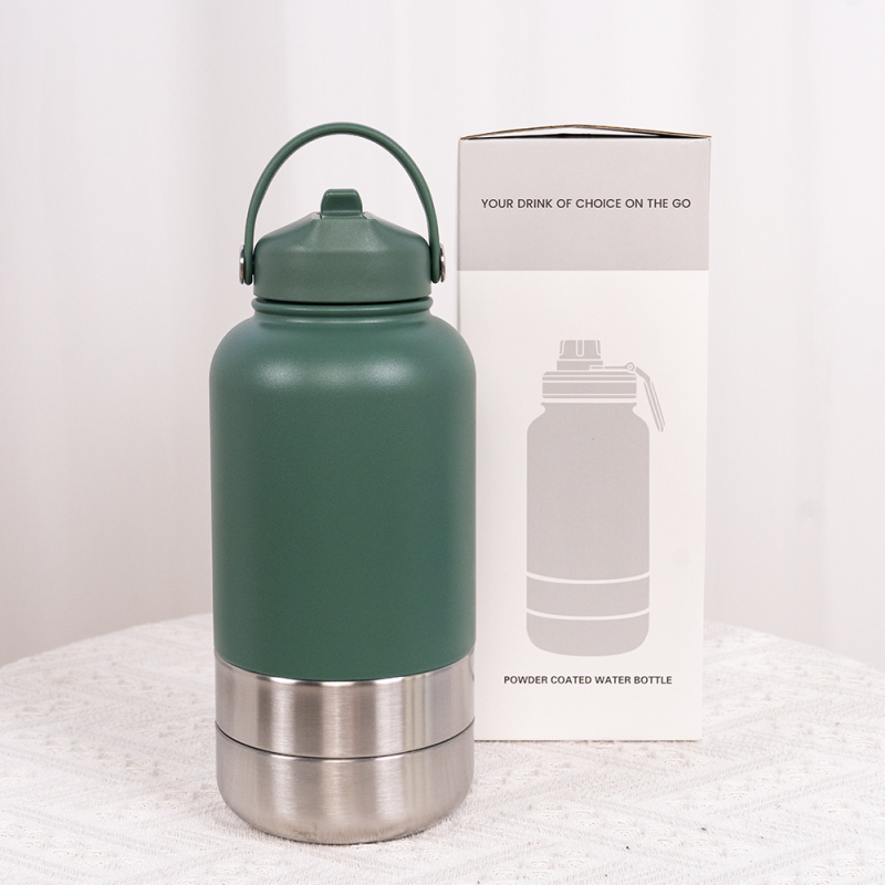 Wholesale Stainless Steel Travel Portable Detachable Dog Water Food Bottle