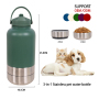 Wholesale Stainless Steel Travel Portable Detachable Dog Water Food Bottle