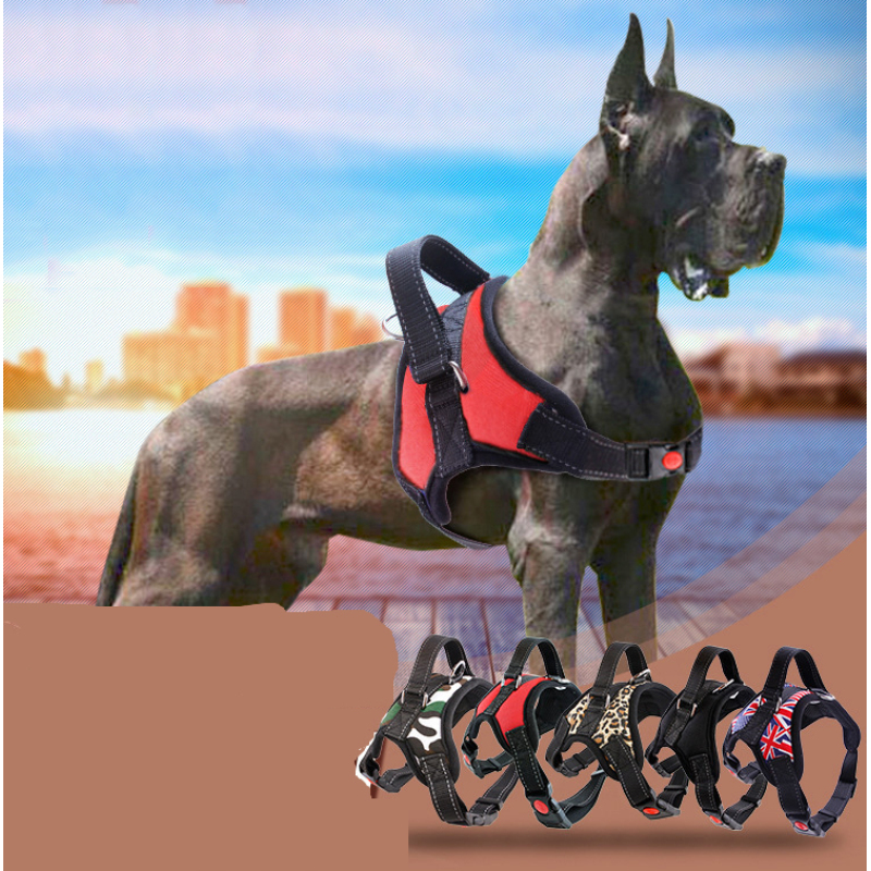 Manufacturer wholesale reflective breathable multi-design big pet dog harness