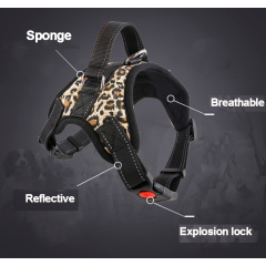 Manufacturer wholesale reflective breathable multi-design big pet dog harness