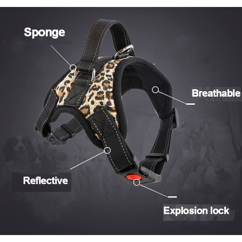 Manufacturer wholesale reflective breathable multi-design big pet dog harness