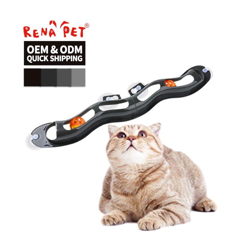 Wholesale Pet Supplier Stick Window Detachable Plastic Cat Toys