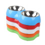Manufacturer wholesale many colors melamine dog two bowls