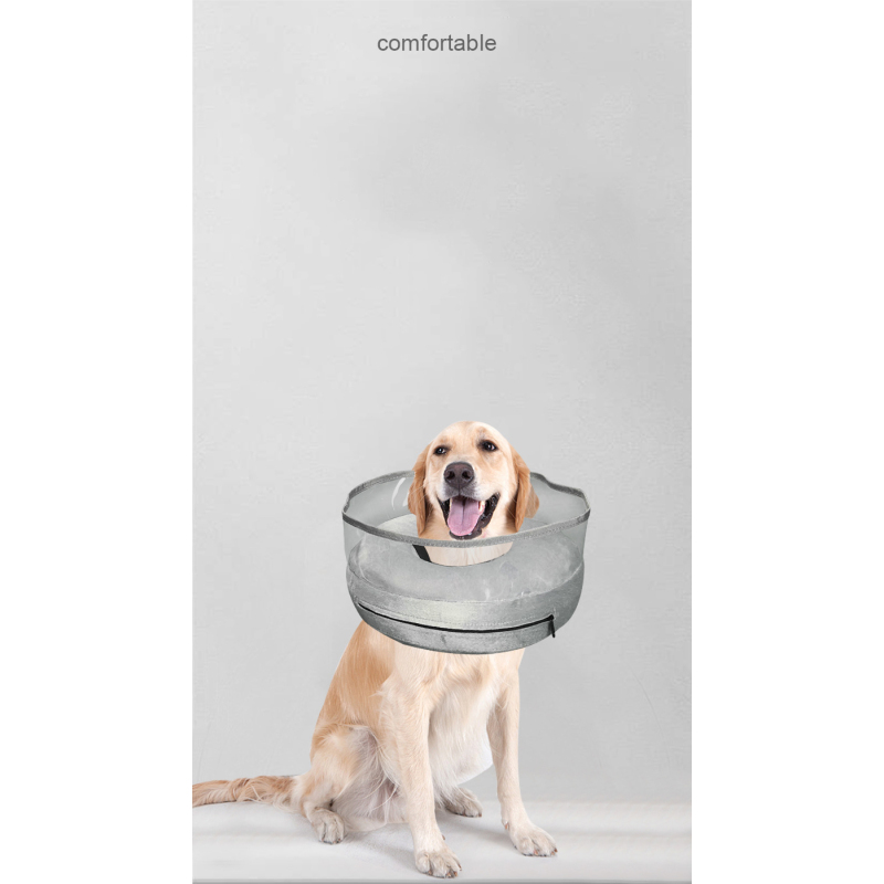 Wholesale Blue Grey PVC Pet Cat Dog Inflatable Collar