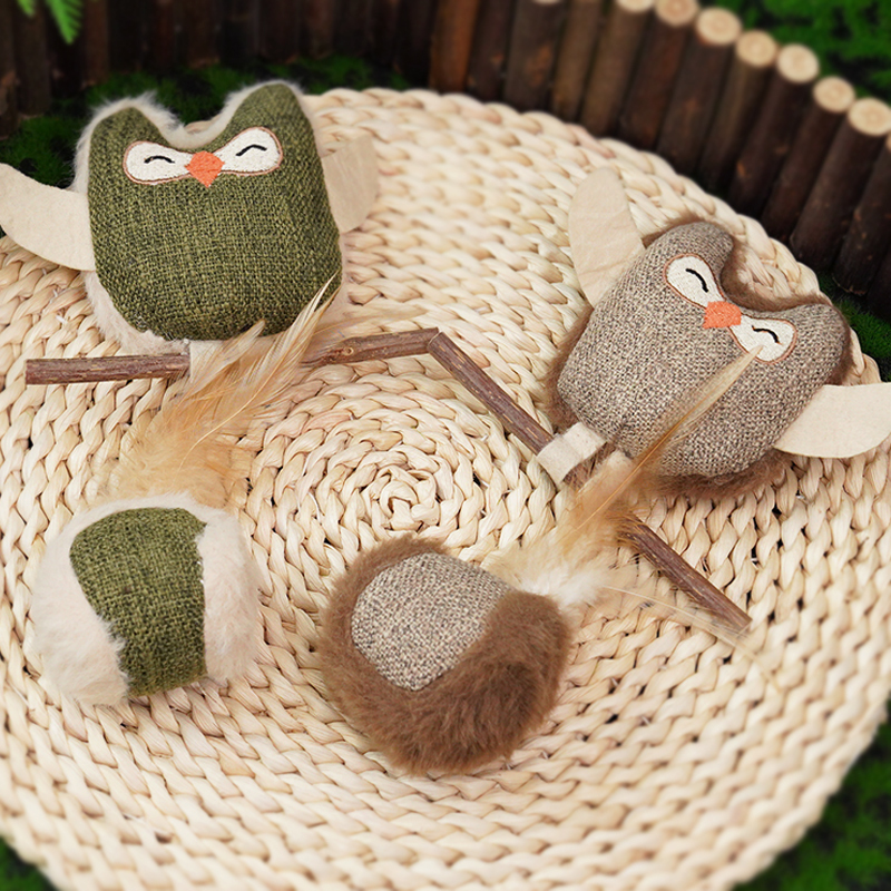 Manufacturer wholesale plush cat toys with silvervine