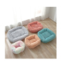 Manufacturer wholesale square warm soft plush dog pet bed