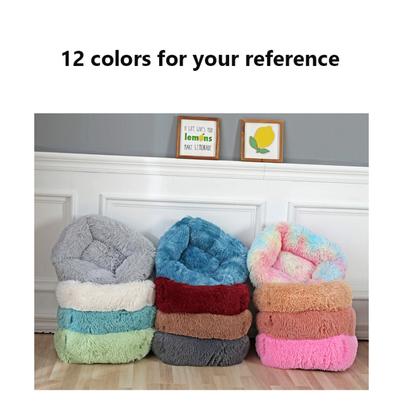 Manufacturer wholesale square warm soft plush dog pet bed