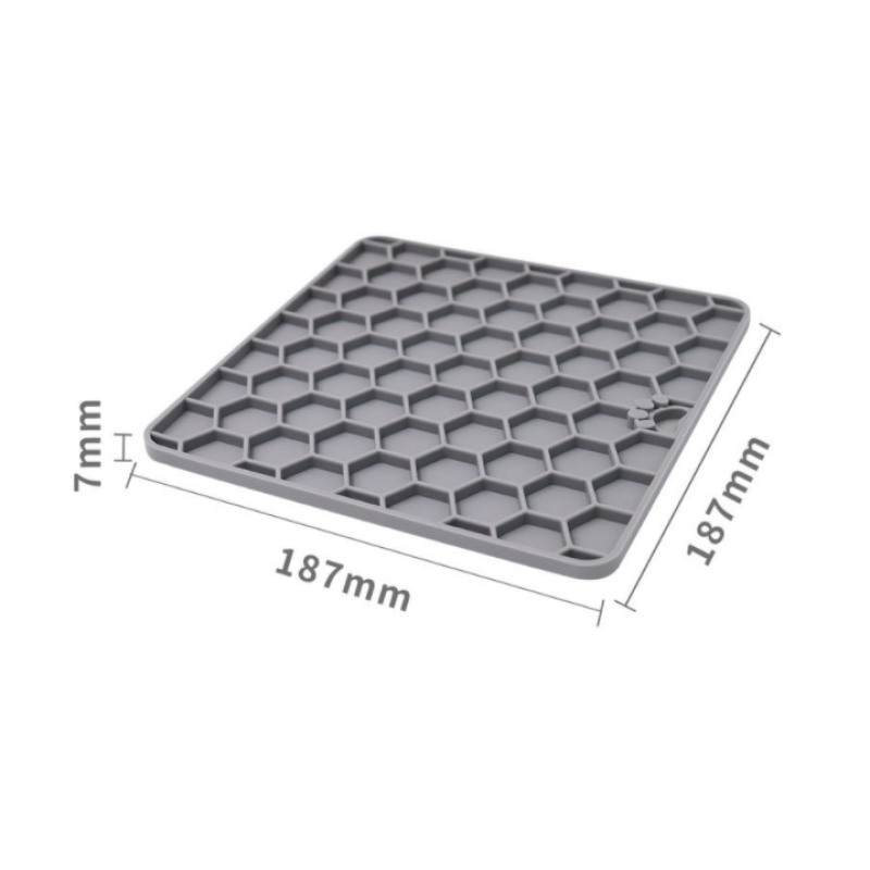 Manufacturer wholesale blue green black grey silicone dog slow feeder mat stick on the wall