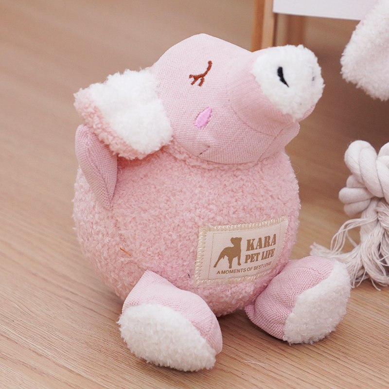 Manufacturer wholesale short plush squeaky dog chewing toy