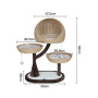 Manufacturer wholesale OEM cat tree house with rattan weaving