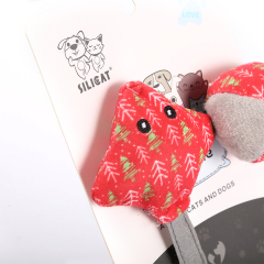 Manufacturer wholesale three pattern black blue red cat plush fish ball toys set