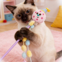 Wholesale Cute Plastic Plush Teaser Cat Stick Toy