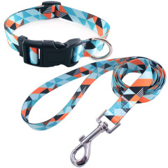 Manufacturer wholesale multi-pattern bohemian folk style adjustable dog collar and leash set