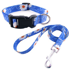 Manufacturer wholesale multi-pattern bohemian folk style adjustable dog collar and leash set