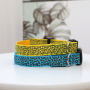 Manufacturer wholesale charge battery adjustable LED dog collar leopard design