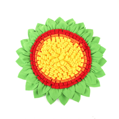 Manufacturer wholesale grey green blue dog snuffle mat sun flower design