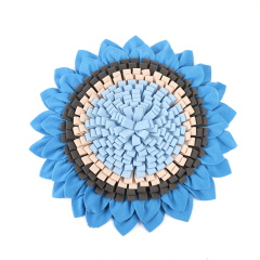 Manufacturer wholesale grey green blue dog snuffle mat sun flower design