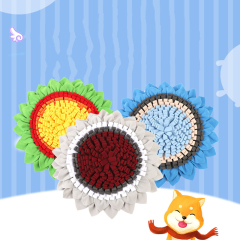 Manufacturer wholesale grey green blue dog snuffle mat sun flower design