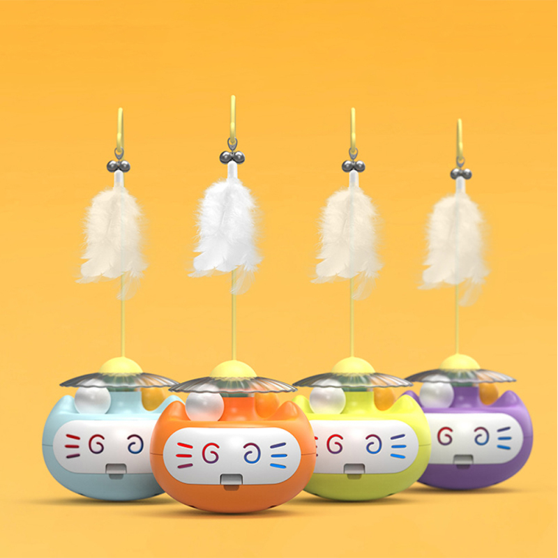 Wholesale Detachable Feather Interactive Cat Toy with Light