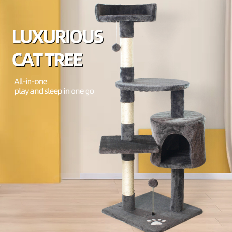 Manufacturer Wholesale High Quality Sisal Wood Cat Tree Tower