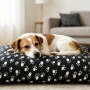 Wholesale Custom Logo Black Non Woven Bottom Large Pet Product Bed Cat Dog Cushion