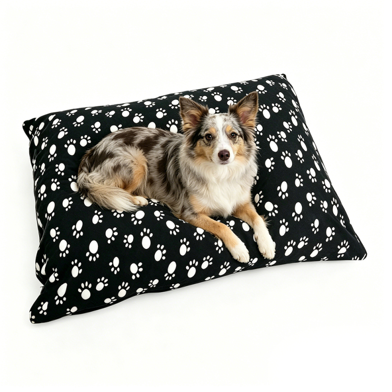 Wholesale Custom Logo Black Non Woven Bottom Large Pet Product Bed Cat Dog Cushion