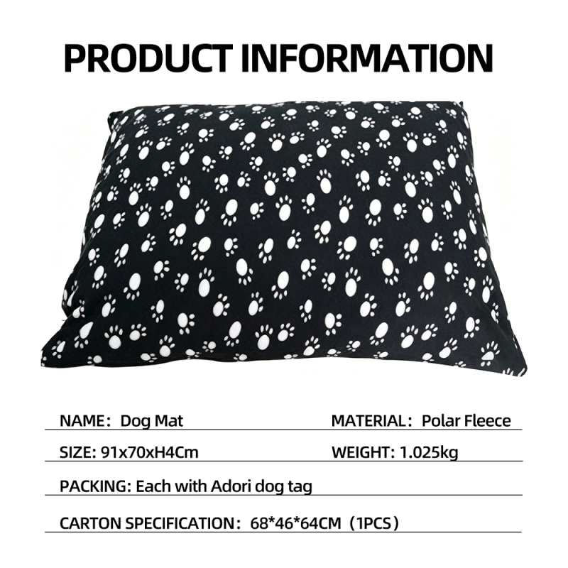 Wholesale Custom Logo Black Non Woven Bottom Large Pet Product Bed Cat Dog Cushion