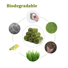 Manufacturer wholesale PE biodegradable box packed pet waste bags dog poop bag with dispenser