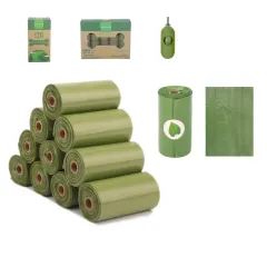 Manufacturer wholesale PE biodegradable box packed pet waste bags dog poop bag with dispenser
