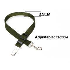 Manufacturer wholesale adjustable multi-colors nylon pet dog seat belt