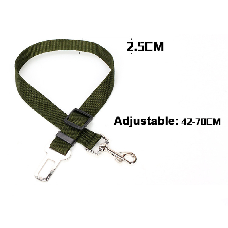 Manufacturer wholesale adjustable multi-colors nylon pet dog seat belt