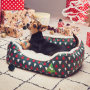 Manufacturer wholesale red green warm dog beds christmas
