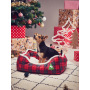 Manufacturer wholesale red green warm dog beds christmas
