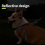 Wholesale Reflective Stripe Leather Dog Harness Sheepskin Fabric