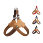 Wholesale Reflective Stripe Leather Dog Harness Sheepskin Fabric