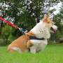 Wholesale Reflective Stripe Leather Dog Harness Sheepskin Fabric