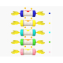 Manufacturer wholesale blue green yellow pink smart cat wheel toys