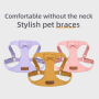 Wholesale Fawn Velvet Custom Logo Dog Collar and Leash Harness Set