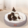 Wholesale Manufacturer Custom Logo Anti-slip Bottom Plush Round Pet Bed Accessories